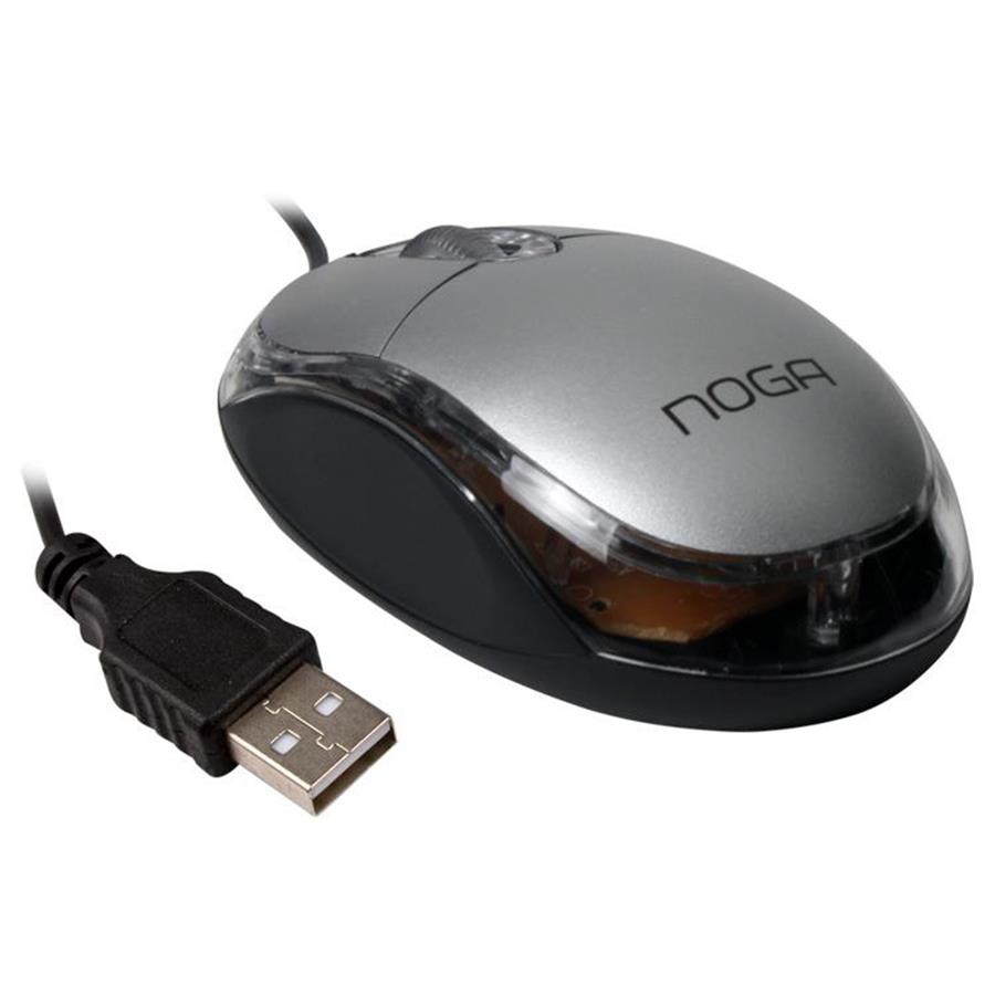 Mouse cableado Noga NG-611U USB 1000 DPI con led Gris