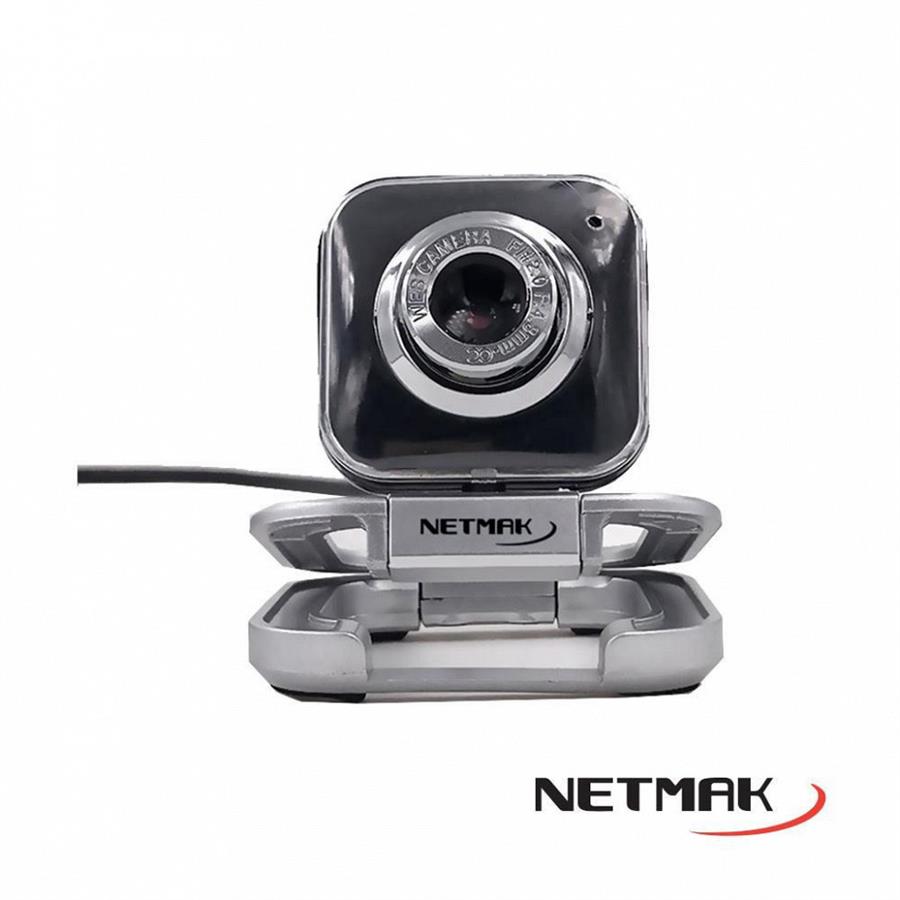 Webcam 480P Netmak C/ Mic Slim Plegable