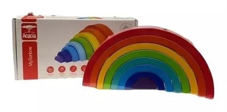 Juego Didáctico Encastre Magnific My Rainbow Arcoiris Madera